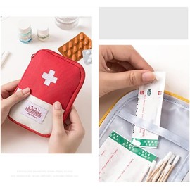 1 Pack Pink-Small First Aid Bag Empty,Empty First Aid Pouch, Mini Portable Medical Bag for Outdoor Camping Hiking Traveling Emergency Bag First Aid Kits,First Aid(Sports and Outdoors)