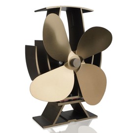 Arrows UK | SuperFast Semi-Heated Stove Fan | Efficient Heat-Powered Fireplace Fan for Wood Burners and Log Burners - 25% More Efficient, Circulating Warmth at 2.3m/s (Brushed Bronze)
