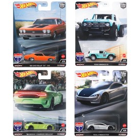 Hot Wheels Car Culture 2022 American Scene Bundle of 4 Diecast Vehicles from FPY86-957J Release