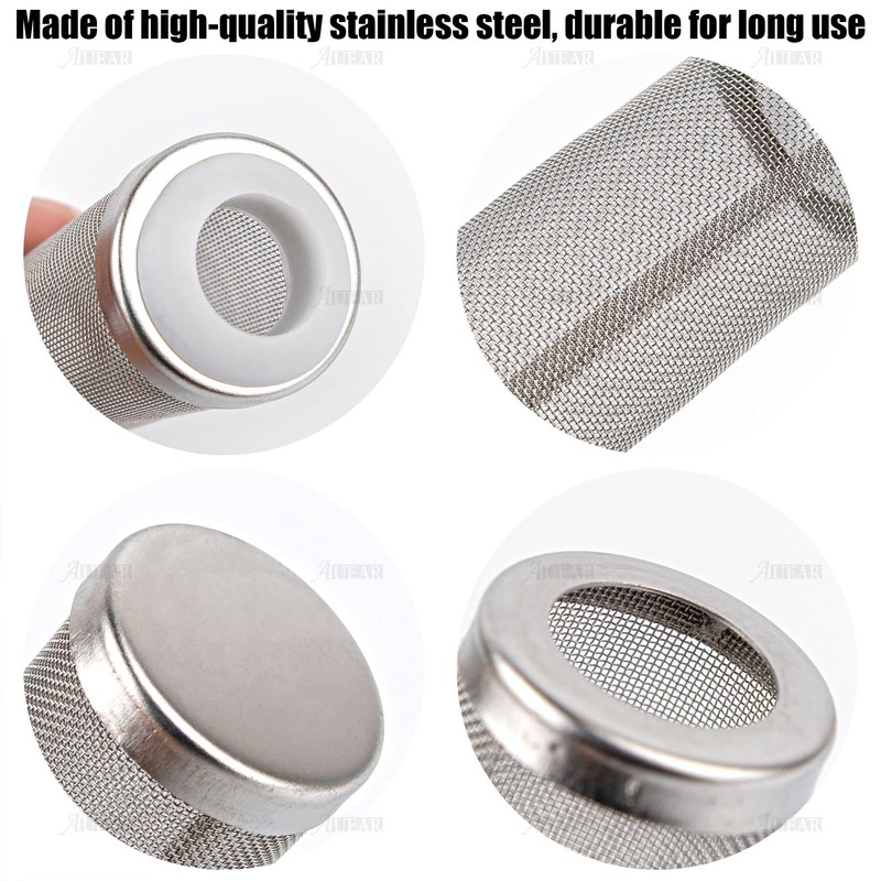 AUEAR, 2 Pack Stainless Steel Mesh Inflow Aquarium Filter Guard