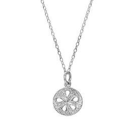 Sterling Silver Sand Dollar Pendant Necklace, 18"