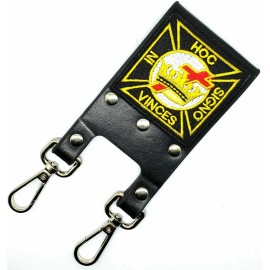 Knight Templar Masonic Belt Sword Scabbard Holder HOC SIGNO VINCES