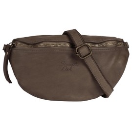 Samantha Look Crossover Bag Genuine Leather Women | Made in Italy, Vintage Belt Bag | 022061, taupe