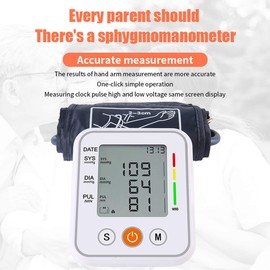 Blood Pressure Monitor Upper Arm Digital BP Machine and Pulse Rate Monitoring Meter Accurate Automatic for Home Use