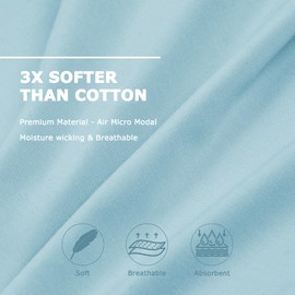 ABananaCover Premium Men's Naked Feeling Air Micro Modal Boxer Briefs with Functional Fly - Superior To Cotton Underwear - 3X Softer Than Cotton - 3" Snug-Fit Athleisure Trunks - Zinc Green, Large