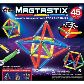 Cra-Z-Art Magtastix Balls & Rods Building Kit for 72 months to 1188 months, (45 Piece) (Package may vary)