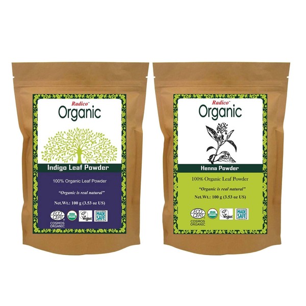 Radico Colourless Henna Leaf Powder 2 Pack (2 x 100 g) Cassia Obovata (Organic, Vegan) x2