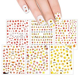 Winstonia 550+ Pcs Fall Autumn Nail Stickers for Easy Manicure Decoration Self Adhesive Decals Bundle