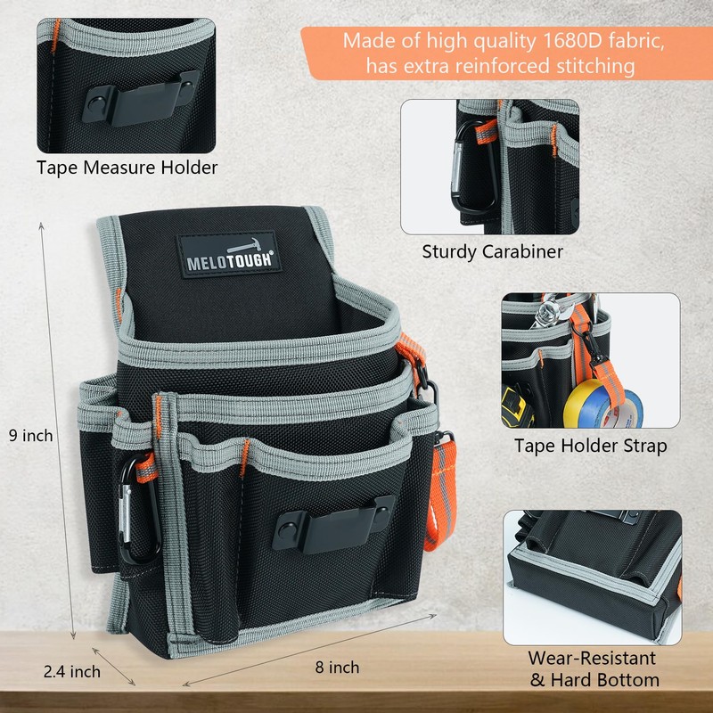 Small Tool Pouch for Tool Belt,Electrician Tool Pouch,Tool Pouch Tool