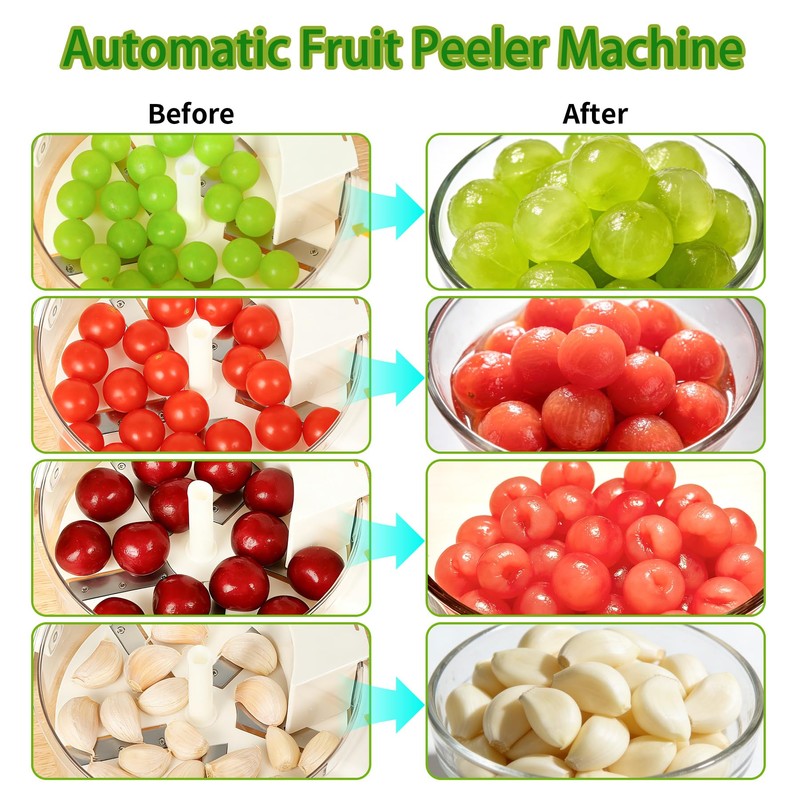 Automatic Grape Peeler Machine, Electric Garlic Peeler & Cherry Tomato,Cordless