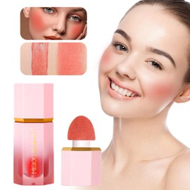 Gel Cream Liquid Blush, Blush Stick, Gel Cream Blush, Lightweight and Breathable Liquid Blush Liquid, Waterproof Blush Beauty Wall, Long-Lasting, Smudge-Proof, Natural Looking (06#)