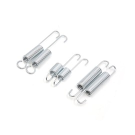 Motoforti Universal Motorcycle Kickstand Spring, Metal, Silver Tone, 6 Pc