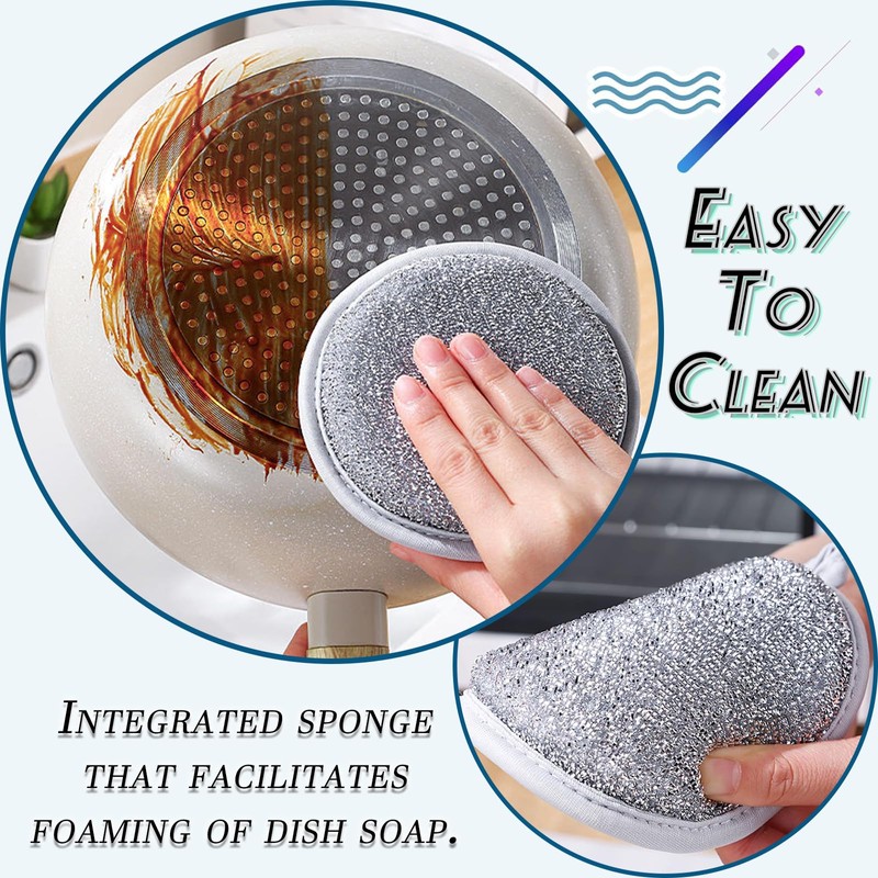 MAEXUS® Wire Tea Towel with Sponge, Pack of 5 Cleaning