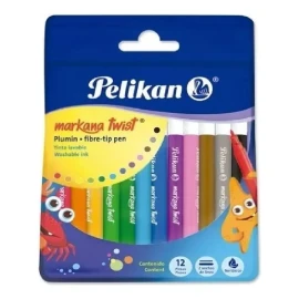 Pelikan 10 Paq. Plumones Pelikan 12 Piezas Markana Twist Plumines