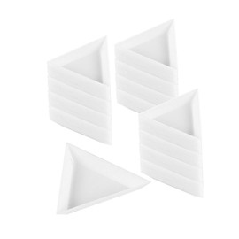 Qianly 100Pcs Bead Sorting Trays Triangle Sorting Trays,Craft Needs,Small Parts Organizer,DIY Sorting Storage Plates for Rings