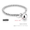 Meilanduo 925 Sterling Silver Women's 4MM/6MM Italian Bead Chain Bracelet