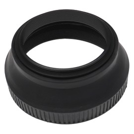 vhbw Lens Hood Compatible with Panasonic Lumix G 20mm f/1.7 II ASPH - Wide Angle Lens Hood, Matte Black, Rubber, Round