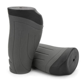 TOPCABIN Bike Grips 2PCS 90mm Length Bike Handlebar Grips Short Mini Bicycle Handlebar Grips Two-color Rubber Ergonomic Design (Black+Grey 90mm Length)