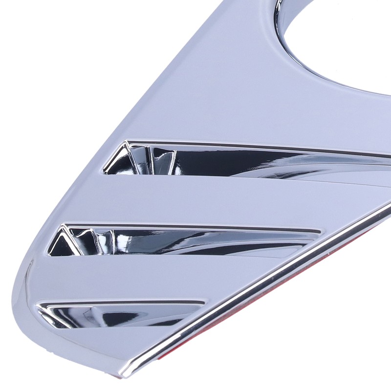 Pair Chrome Front Fog Light Cover Lamp Trims Paste Mounting