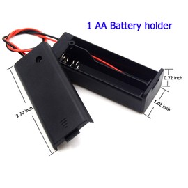 (Pack of 8)AA Battery Holder with Switch and Cover: 2PC Single AA Battery Holder with Cover, 2PC 2 AA Battery Holder with Switch, 2PC 3 AA Battery Holder, 2PC 4 AA Battery Holder with Leads and Wires