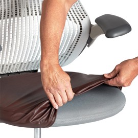 Atlund Office Desk Chair Seat Covers, Water Resistant, Washable, Wrinkle-Free, Breathable, Stretchable, Soft Anti-dust Universal Computer Chair Seat Cushion Slipcovers, Pet Friendly (1, Coffee)