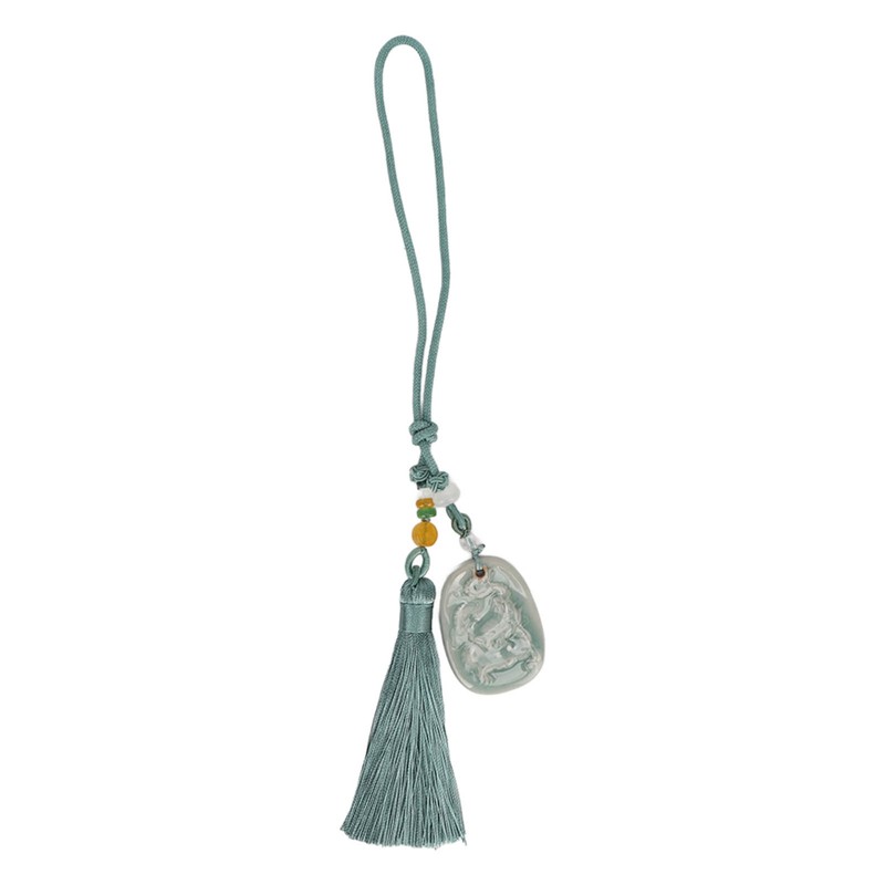 Tassel Pendant Chinese Zodiac Pattern DIY Porcelain Beads Light Weight