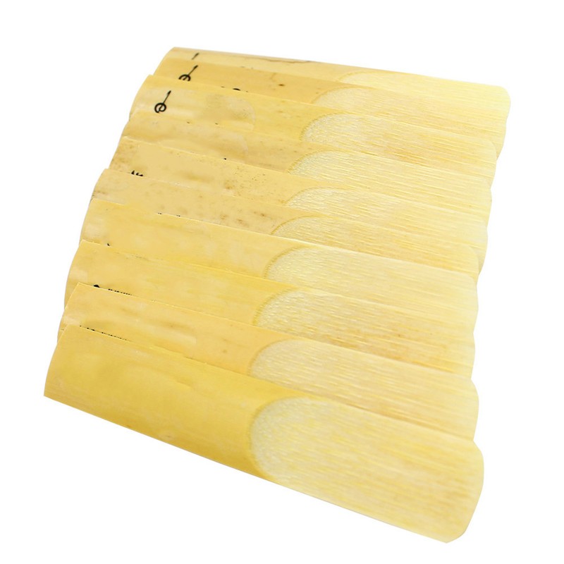 LADE 10Pcs Bamboo Reeds Strength 2.5 for Alto bE Sax