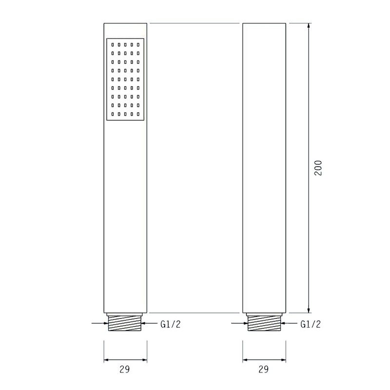 EcoSpa Shower Wall Elbow Outlet with Holder, Hose and Handset