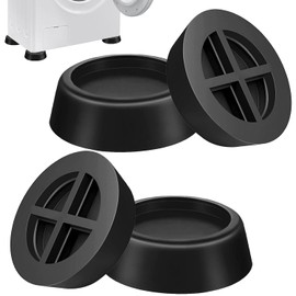4 PCS Anti Vibration Pads for Washing Machines – Shock Absorbing Rubber Feet for Washer & Dryer | Noise Reduction, Non-Slip & Floor Protection | Universal Fit for Home Appliances & Heavy Machines