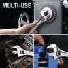 WORKPRO 8" Adjustable Wrench Cr-V Steel Mirror Polished 3/4" Jaw