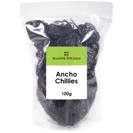 Ancho Chillies Whole 100g by Manor Springs