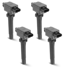 Hurotoms Set of 4 Ignition Coil Pack Compatible with Mazda 3 Sport 6 CX-3 CX-5 CX-9 MX-5 2.0L 2.5L, Replace for UF656 H6T61271 PE2018100 C1837, Black