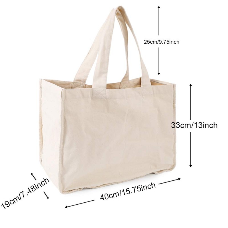 Tote Bag, Canvas Tote Bag Reusable Grocery Bag Large Capacity