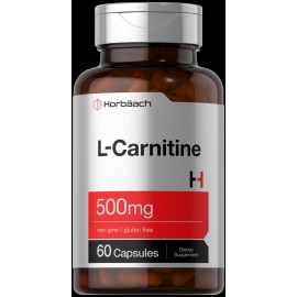 Horbäach L Carnitine 500 mg | 60 Capsules | Non-GMO, Gluten Free | by Horbaach