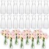 Mumufy 24 Pcs Plastic Bud Vases Bulk Small Clear Vases