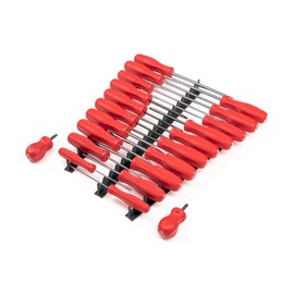 TEKTON Hard Handle Screwdriver Set with Black Rails, 22-Piece (#0-#3, 1/8-5/16 in., T10-T30) | DRV44500 | Made in USA