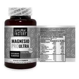 Magnesium Pro Ultra, 60 Capsules, Premium Quality, 4 Magnesium Perfect Combination of Magnesium Citrate, Glycinatom, Orotate and Magnesium Oxide reinforced with Vitamin B6