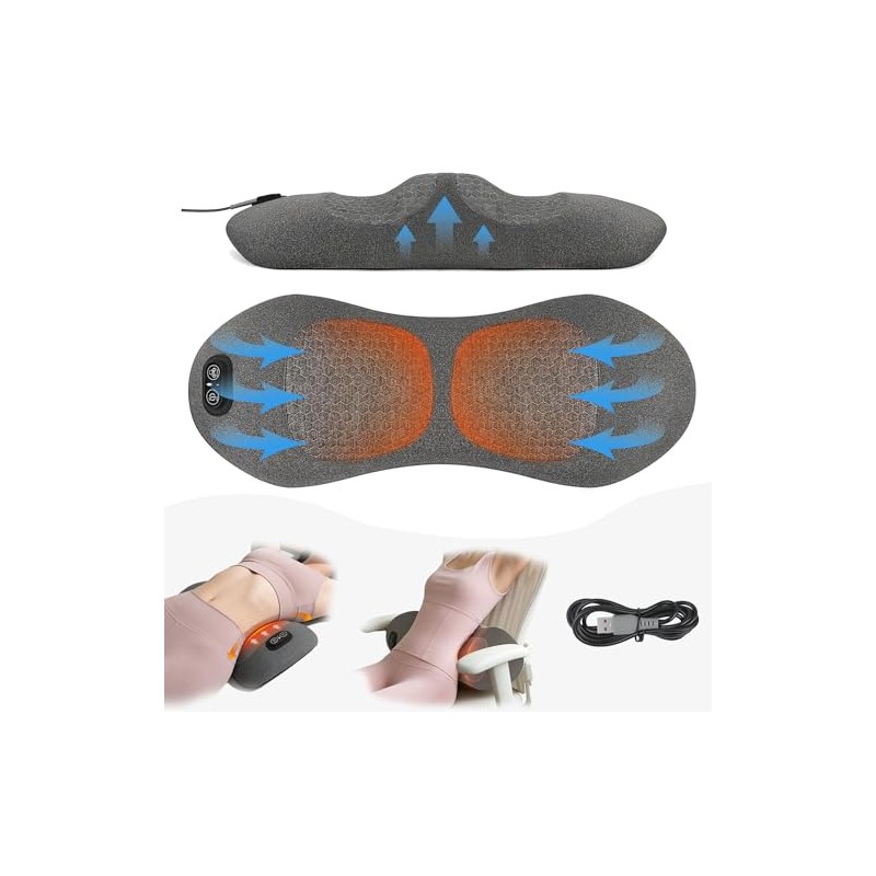 3-in-1 Electric Lumbar Support Pillow for Bed and Chair, Triple