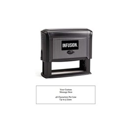 Infusion Self-Inking Custom Rubber Stamp (Personal or Business Use) - Choose from 16 Colors (1" x 3-1/4")