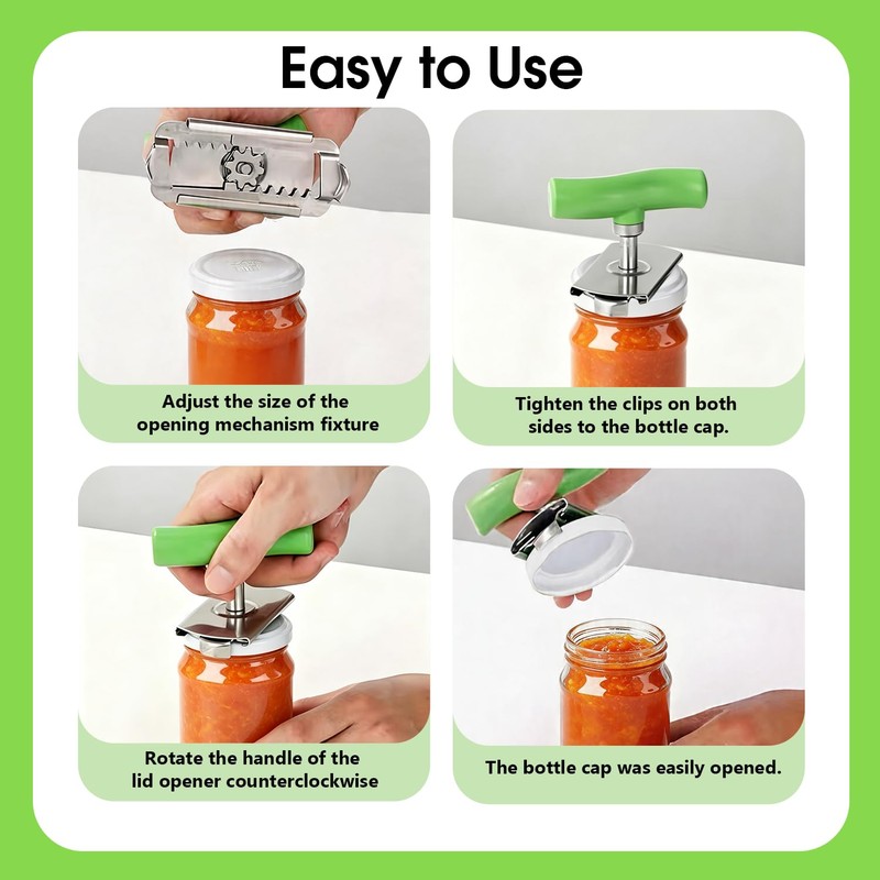 4Pcs Retractable Jar Opener for Arthritis Hands Multifunctional Adjustable 2026