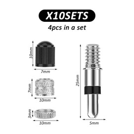10 Sets Of Valve Components, Tire Replacement Parts, Sea Valves, Bicycle Tire Accessories.