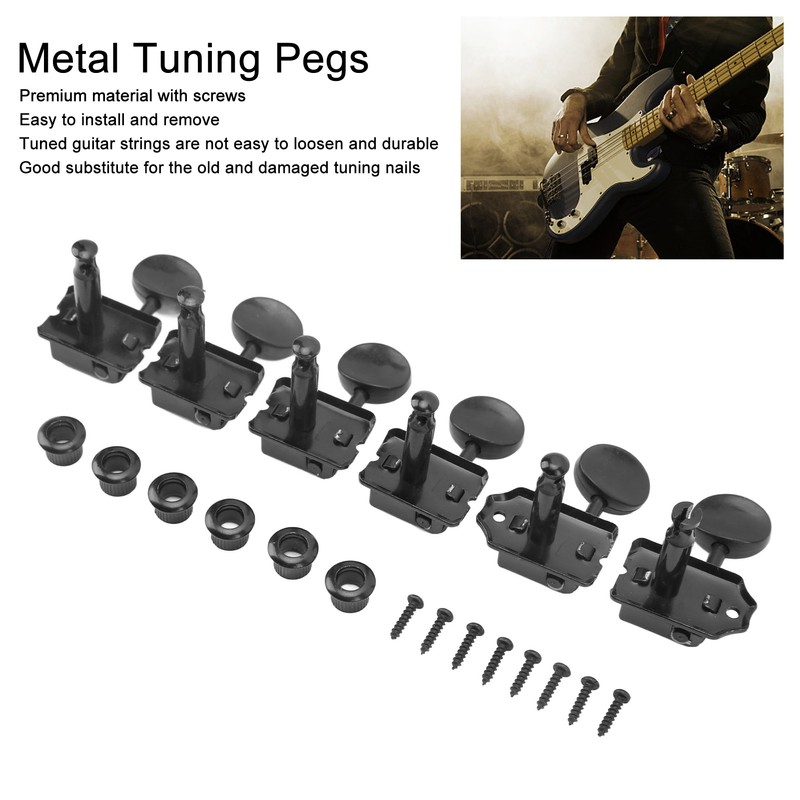 6Pcs String Tuning Key Retro Style Metal Delicate Tuning Pegs
