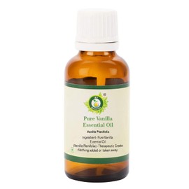 R V Essential Pure Vanilla Essential Oil 30ml (1.01oz)- Vanilla Planifolia (100% Pure and Natural)