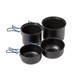 Whole Earth WE23DJ66 Outdoor Camping Cooker Set, Pot, Cup, Aluminum, Tableware, NOMAD COOKER SET BK, Black