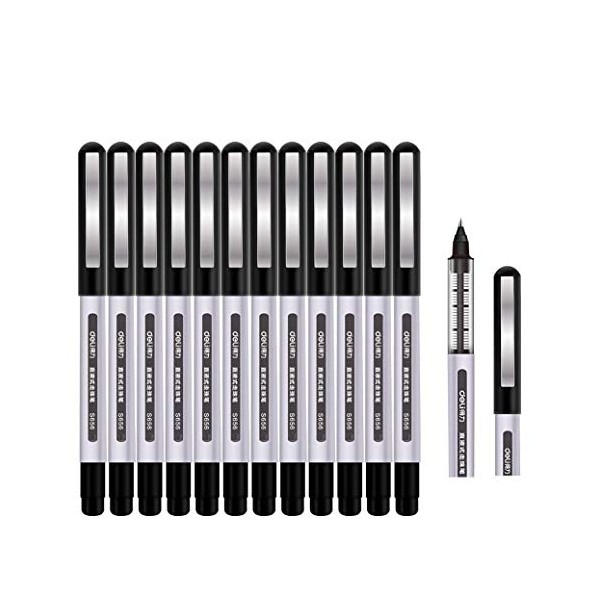 Rollerball Pen, Surcotto 0.5mm Black Gel Pens Smooth Ballpoint Pen