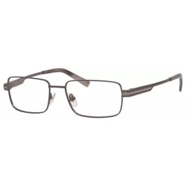 ESQUIRE EQ8858 MEN'S PURE TITANIUM EYEGLASSES 55-18-150 GUN/SIL WITH SOFT CASE