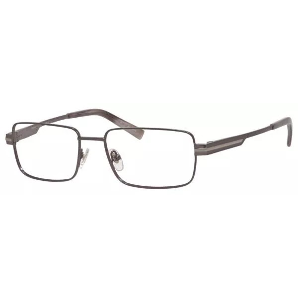 ESQUIRE EQ8858 MEN'S PURE TITANIUM EYEGLASSES 55-18-150 GUN/SIL WITH SOFT