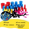 Briwooody 80 Pcs Rubber Plugs 8-Sizes Silicone Tapered Plug Kit