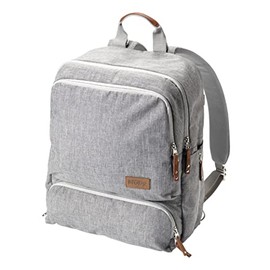 Nuby Baby Changing Bag â Baby Change Backpack with Changing Mat | Multiple Storage Pockets | Adjustable Padded Straps | Wipe-Clean & Wear-Resistant Material (Grey)