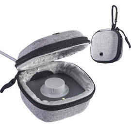 Babeezy Protective Case for Oura Ring Gen 4 – EVA Hard Shell Travel Pouch for Ring, Charger & Cable – Shockproof, Compact & Lightweight with Carabiner Gray